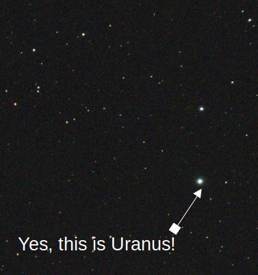 Uranus photographed with a Seestar S50